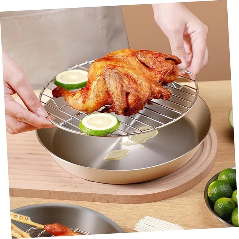 صينية شواء فرن وشبكة سلكية متعددة الاستخدامات للخبز الصحي مقاس 12 بوصة - Image 2